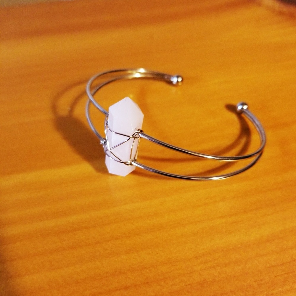 Rose quartz bangle